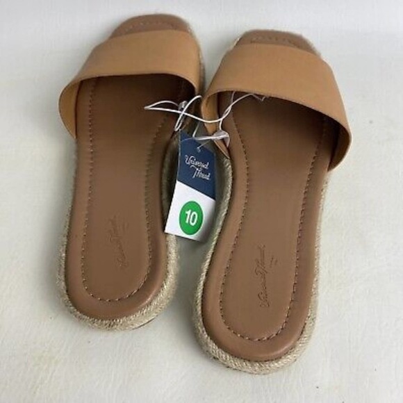 Universal Thread Maren Square Toe Espadrille Slide Sandals Natural 7.5 - Picture 5 of 5